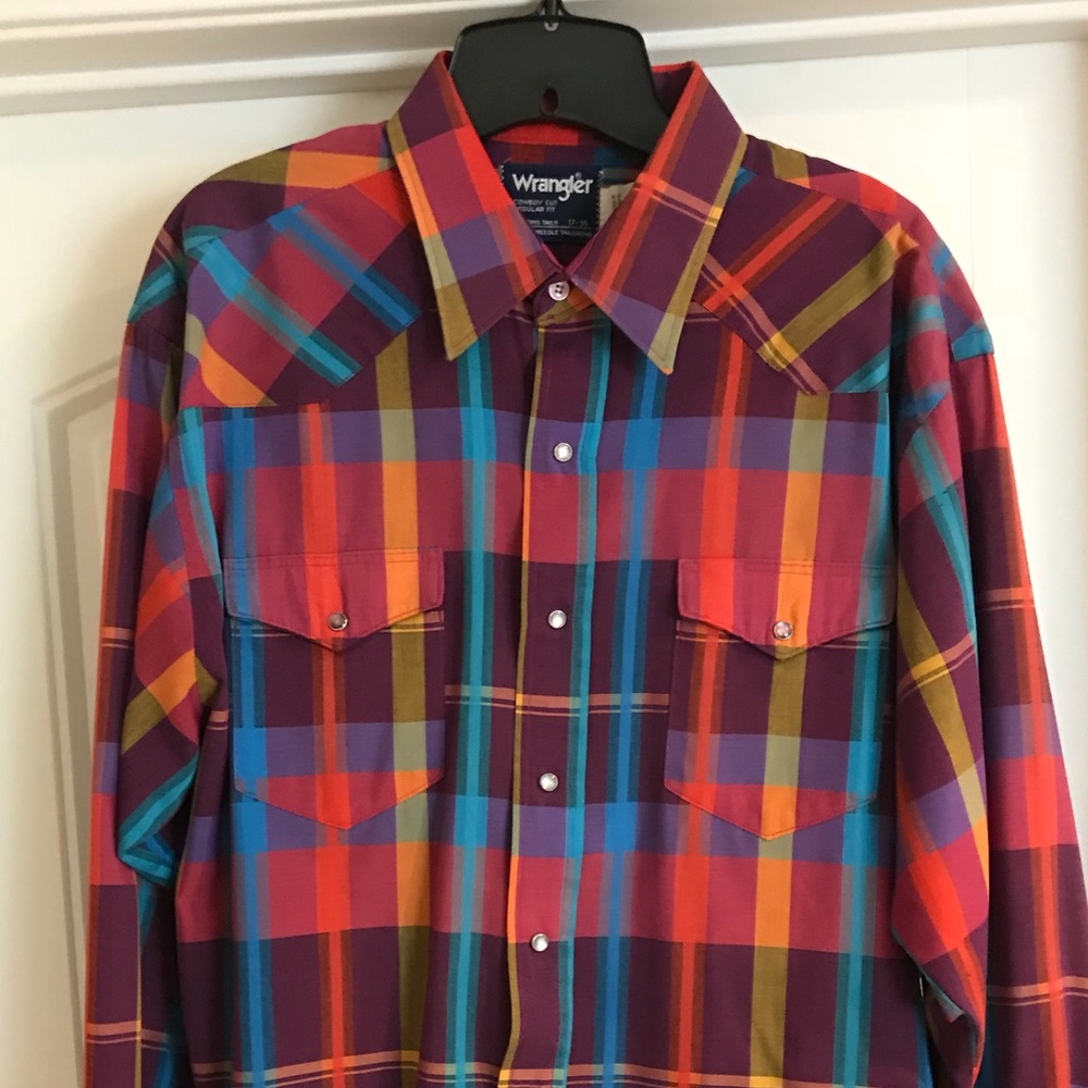 Vintage Wrangler Plaid Shirt, XL